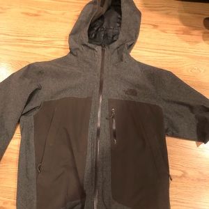 Grey North Face windbreaker